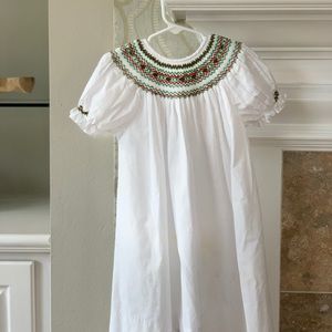 Christmas smocked dress